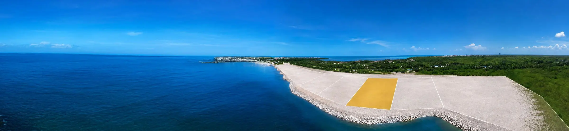 Ocean Lakes desde el aire: el lote de MOARI, frente al Atlántico y al Lago Azul
