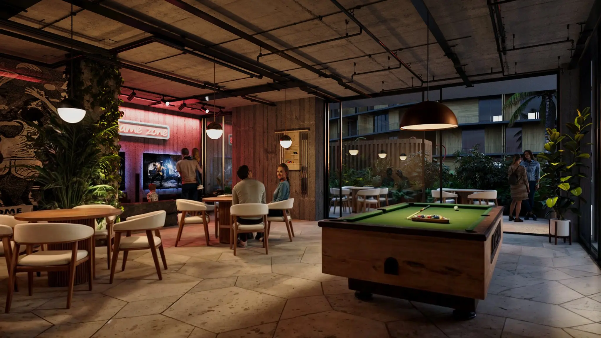 Sports bar y salón de juegos