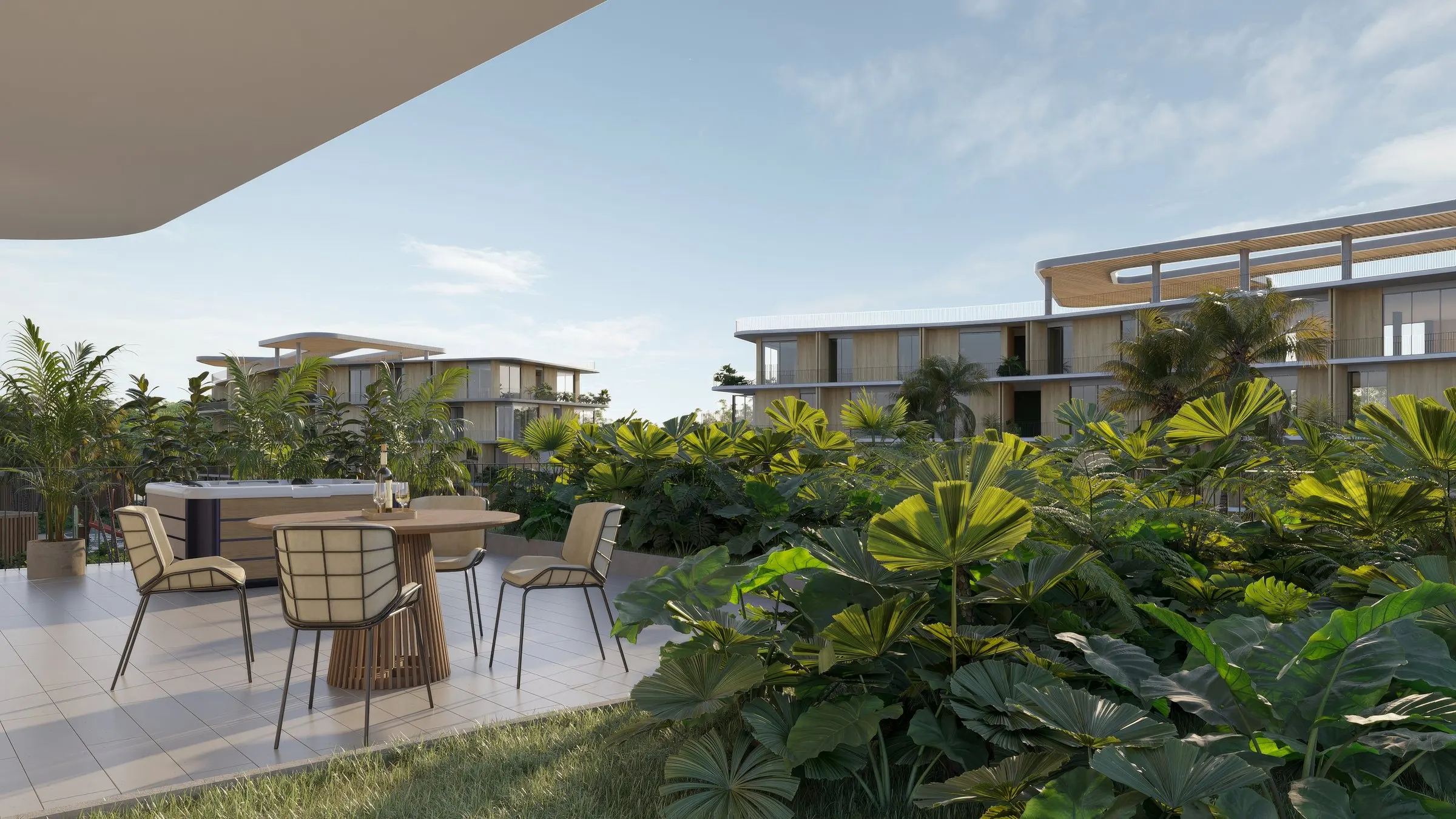 Penthouse · Terraza con jardín